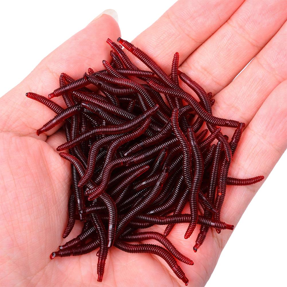 Aglaonema Red - 50/100PCS Soft Lure Bass Bream Bloodworm