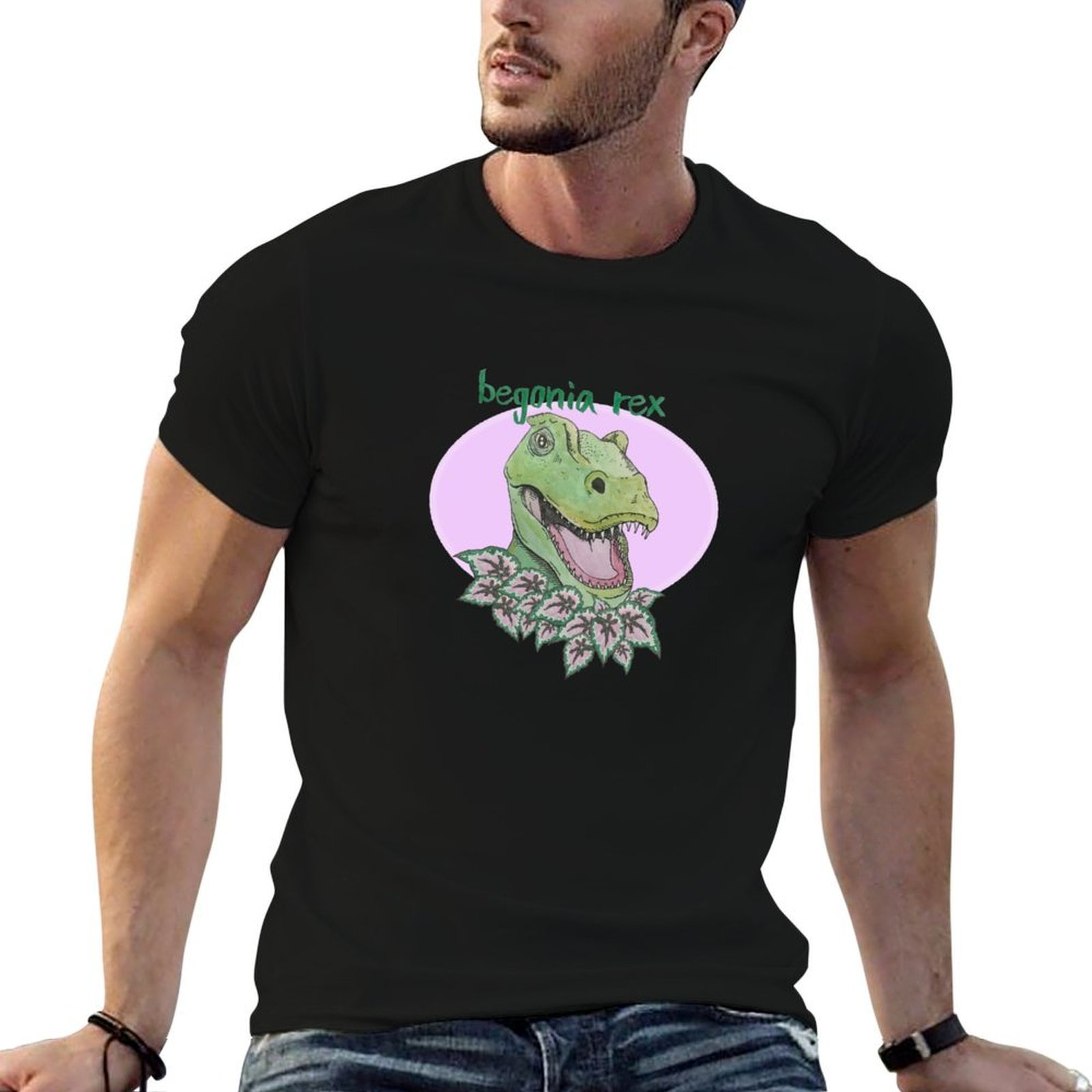 T rex begonia (pink) T-Shirt t - Begonia Rex ulasan dan harga
