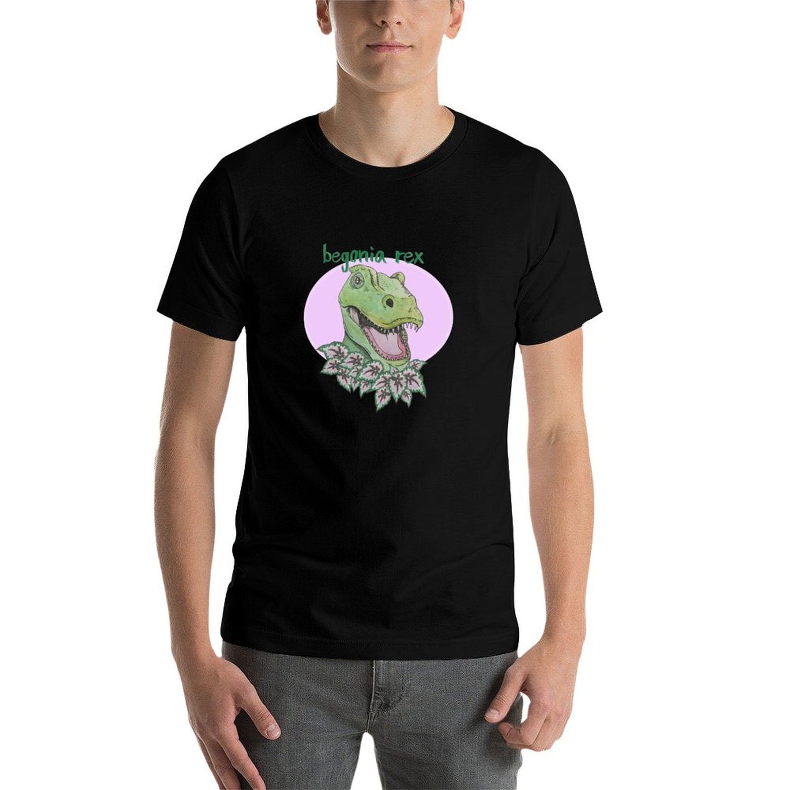 T rex begonia (pink) T-Shirt,  - Begonia Rex ulasan dan harga